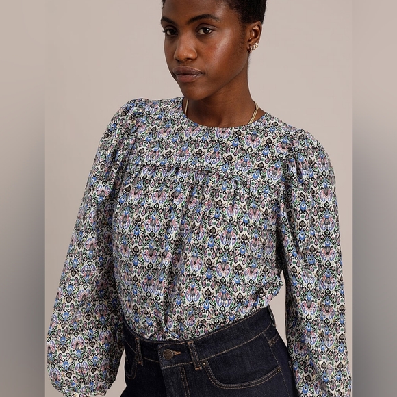 Munthe Tops - MUNTHE Justy Organic Cotton And Silk Multicolor Blouse 34 S